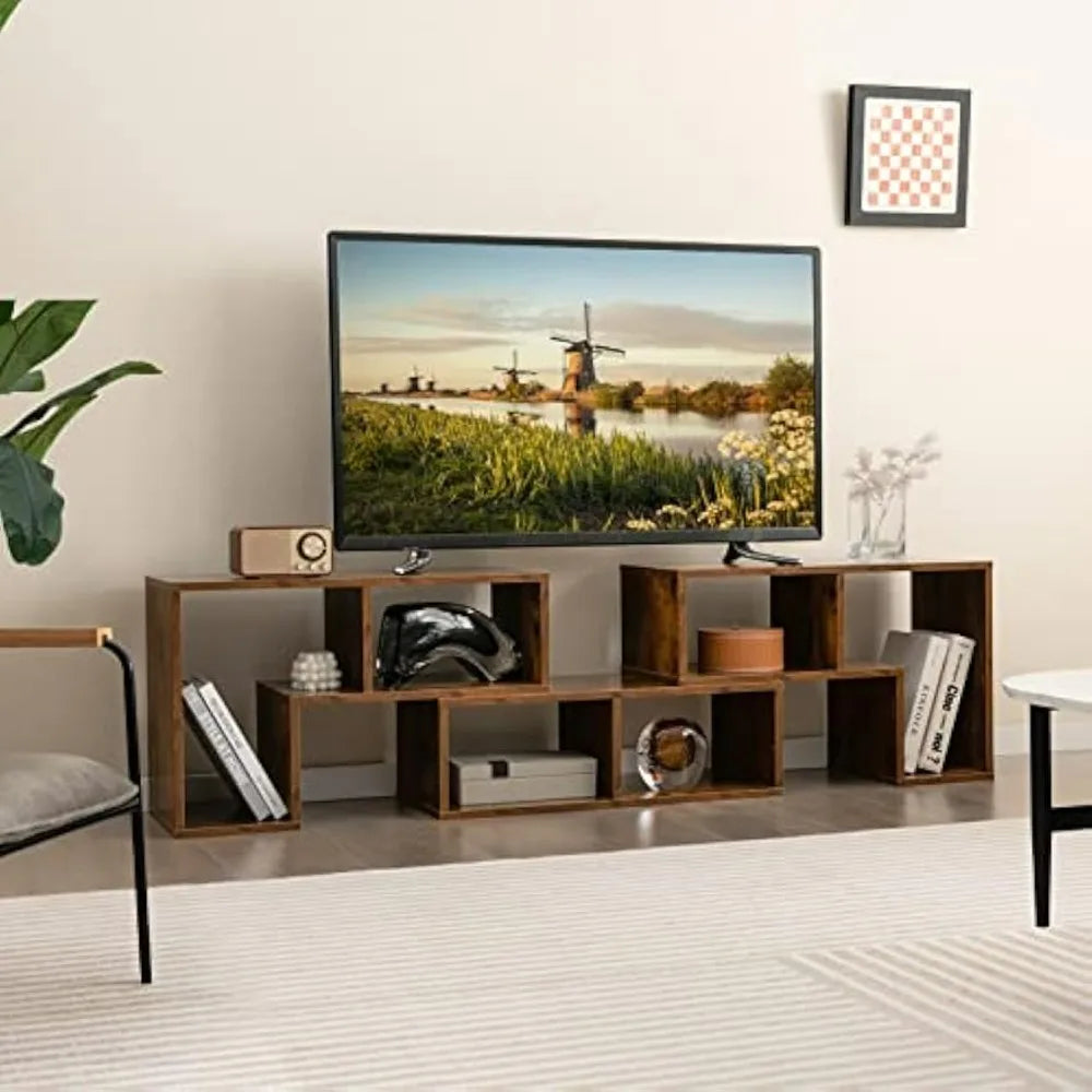 Tv stand for tvs up to 65” free combination media entertainment center 3pcs diy wooden console table modern cabinet