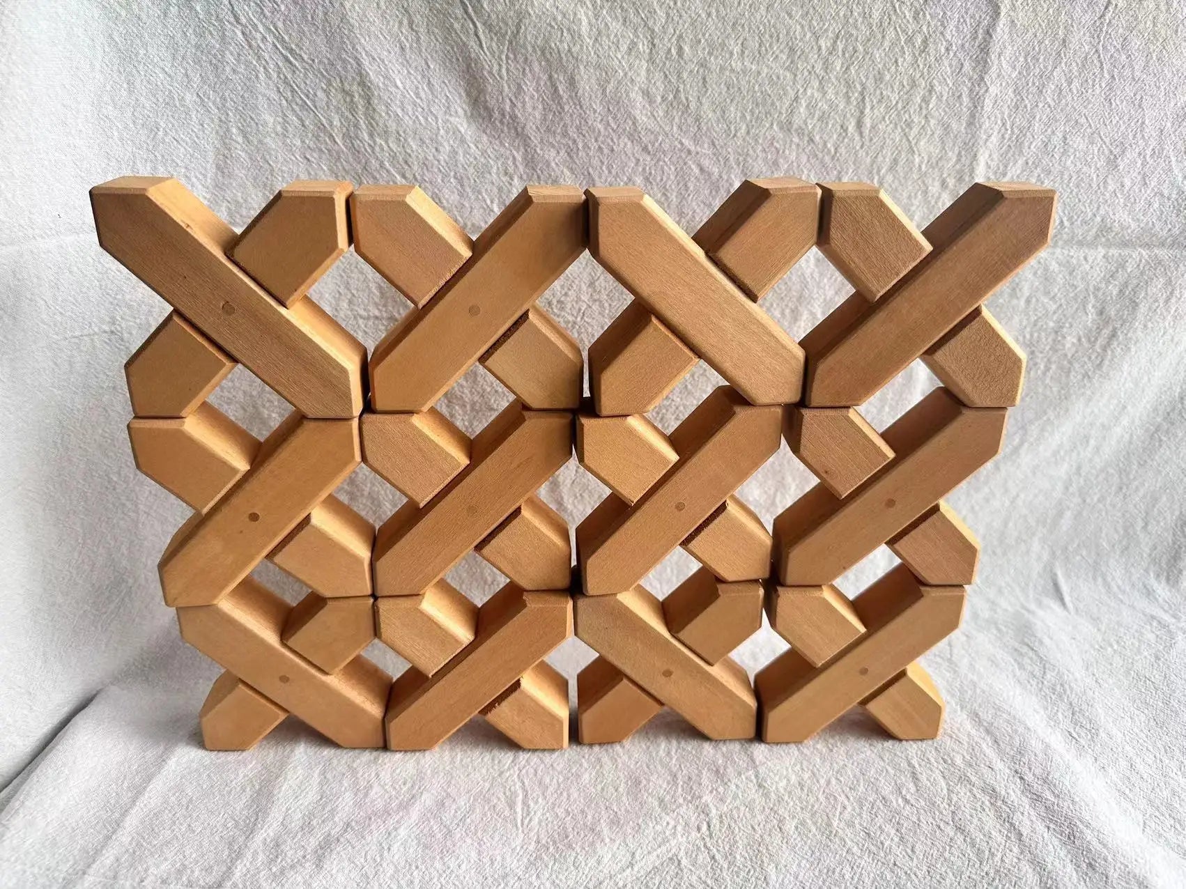 Kids large buidling wood toys x-shapes grids step gables stacking see through diy creative play - x in box 12 - game