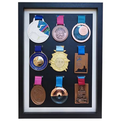 Wooden medal display frame marathon bae creative picture stand storage organizer modern simple sle rectangle - original
