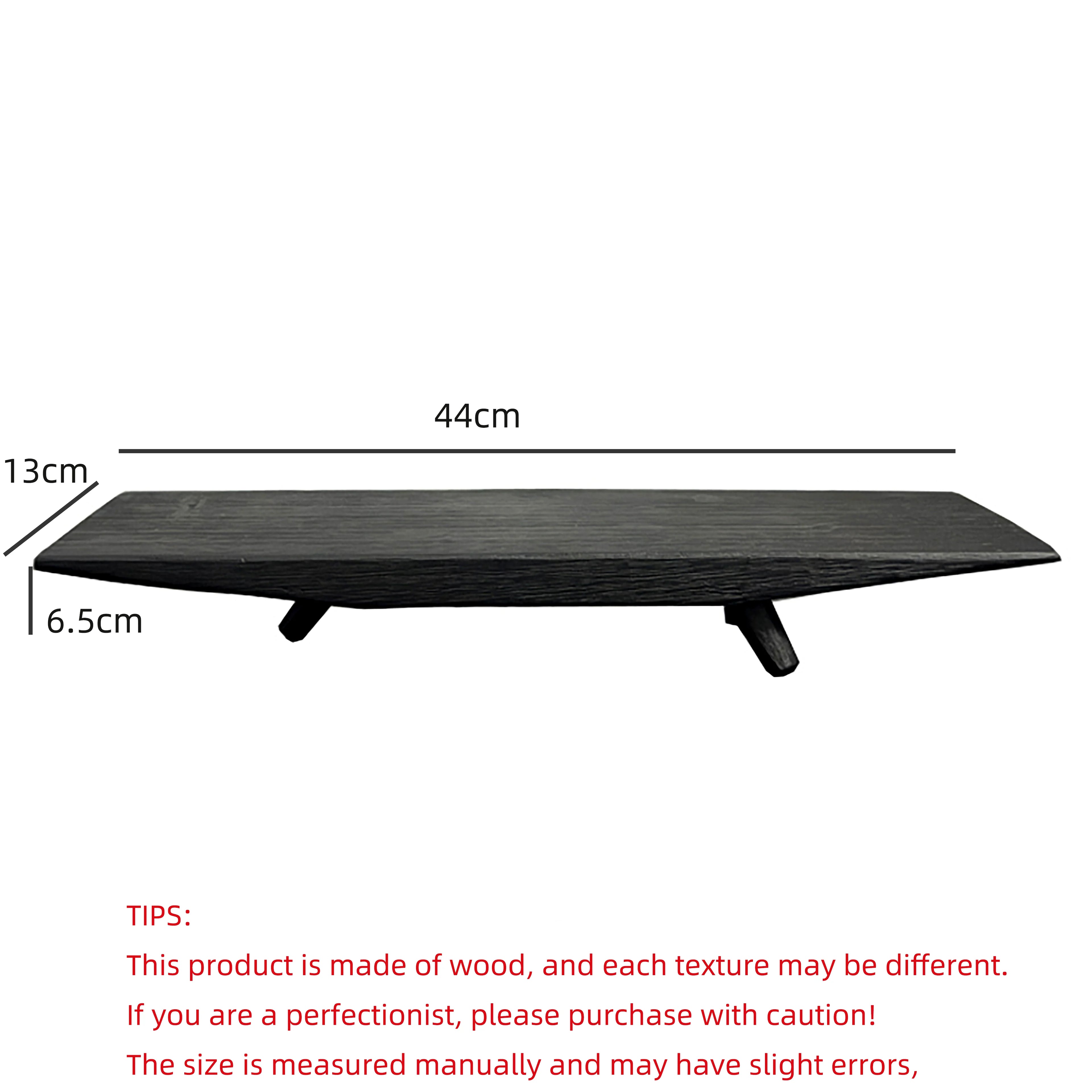 Living room black high-end coffee table ornament solid wood decoration pendulum candle holder home blogger