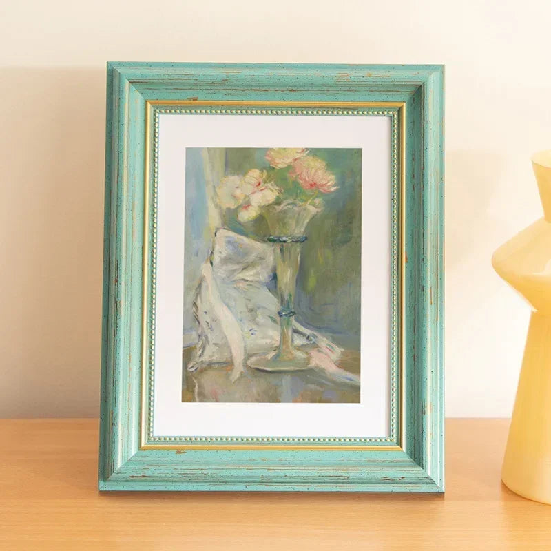 Wooden photo frame stand for kids picture wall hanging living room decor a4 art elegant wood home 6 inch - b