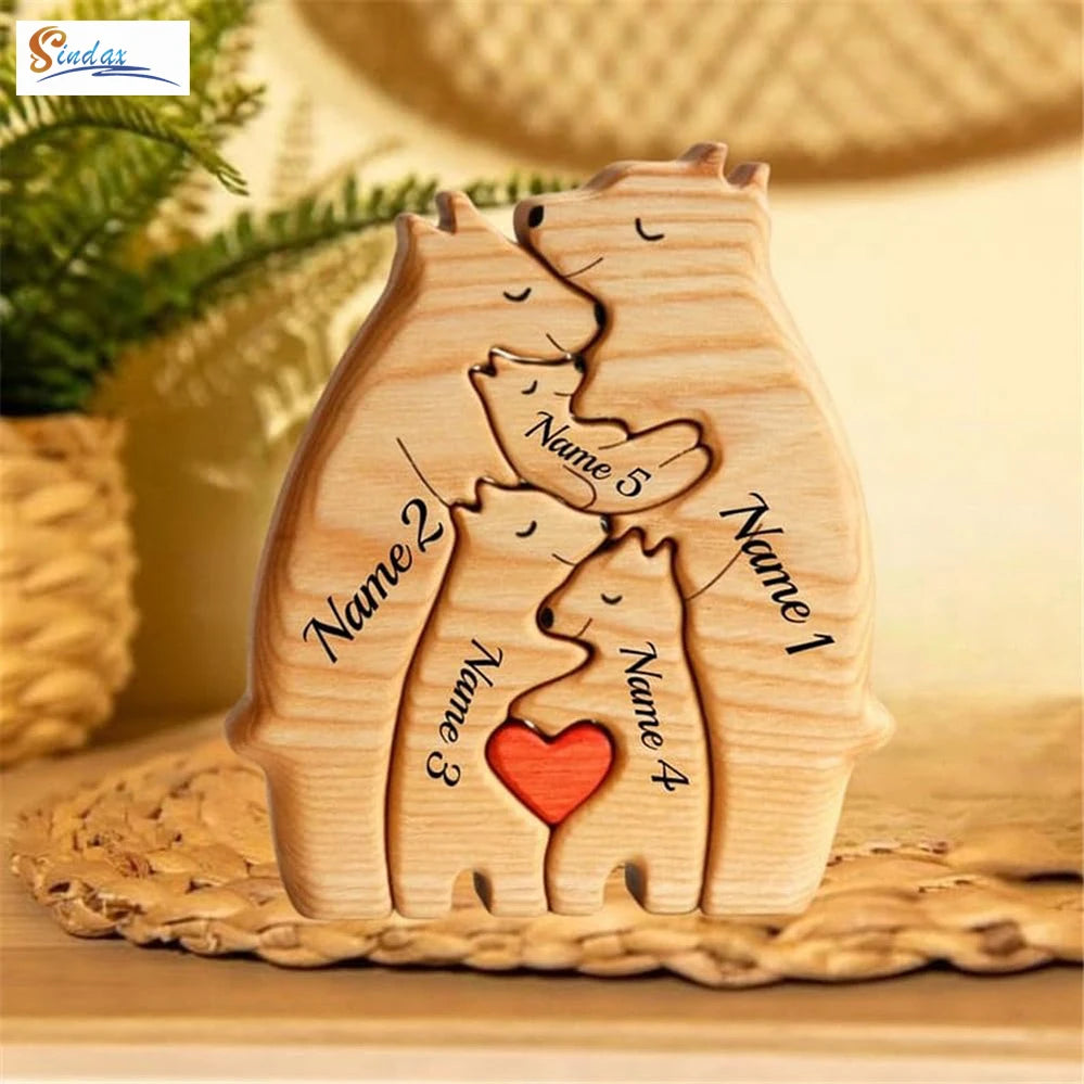personalized-custom-bear-family-wooden-puzzle-diy-free-engraving-name-sculpture-home-deskdecor-figurines-christmas-birthday-gift