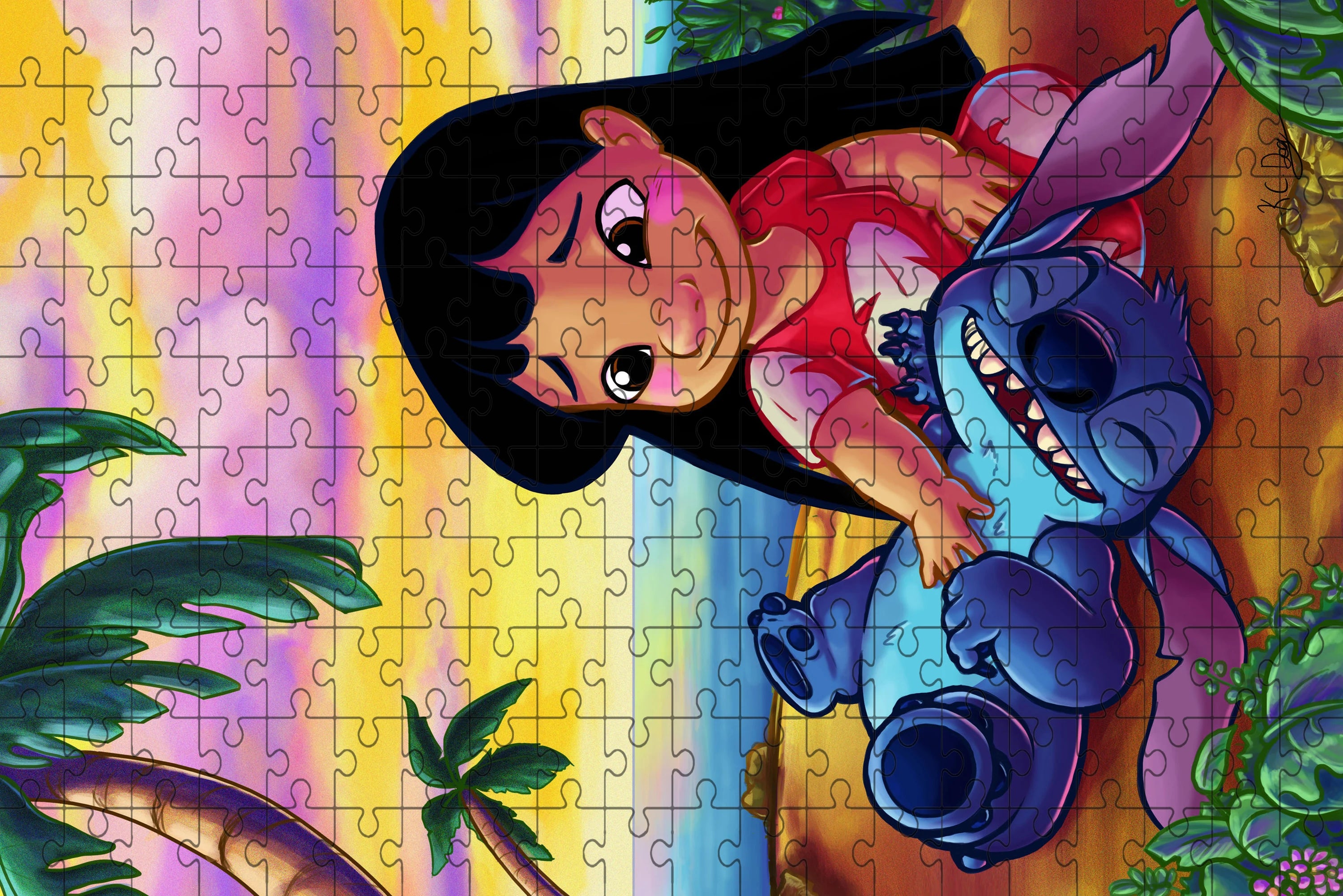 Disney stitch puzzle 108/200/300/500/1000 pieces game jigsaw toys gifts wooden high-quality floor puzzle - 200pieces-05