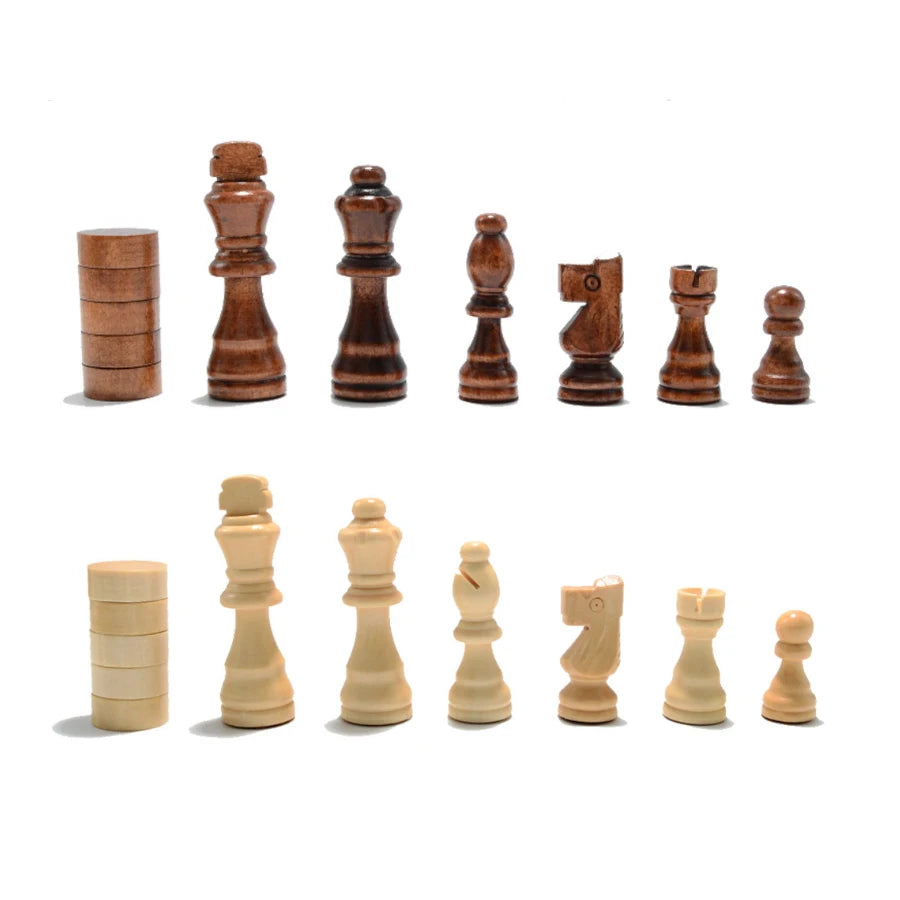 Foldable 2 in 1 chess board portable storage wooden game educational games christmas gifts for students