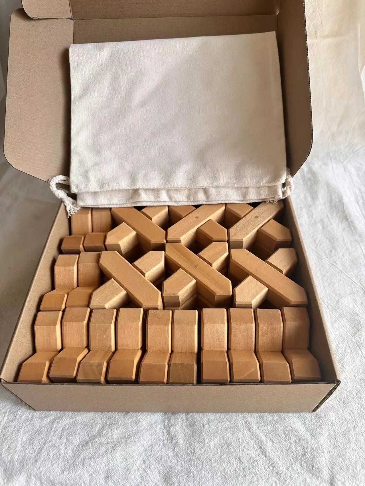 Kids large buidling wood toys x-shapes grids step gables stacking see through diy creative play - x in box 32 - game