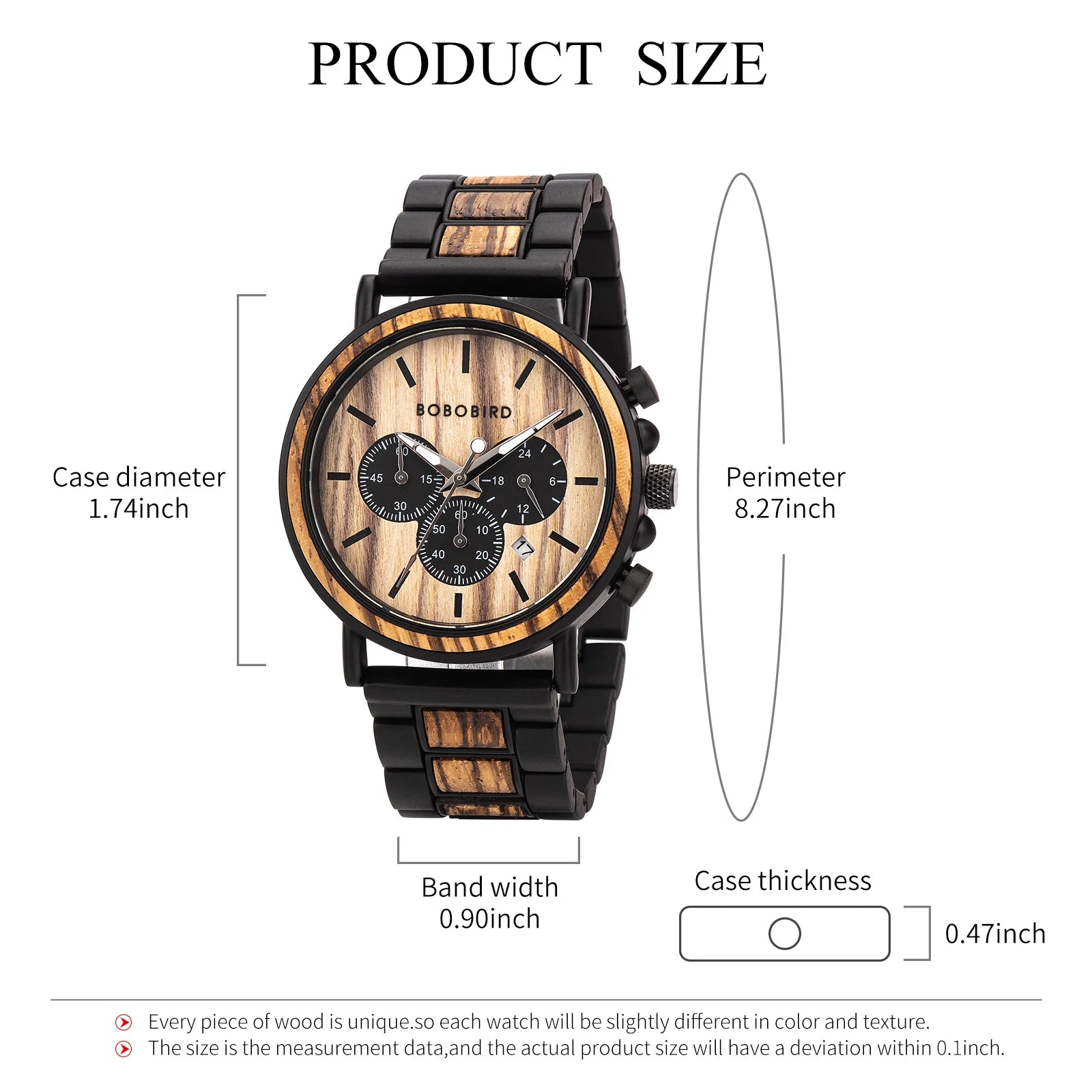 Bobobird luxury men watch top quartz chronograph personalized wristwatch timepiece metal wooden strap gift box relogio