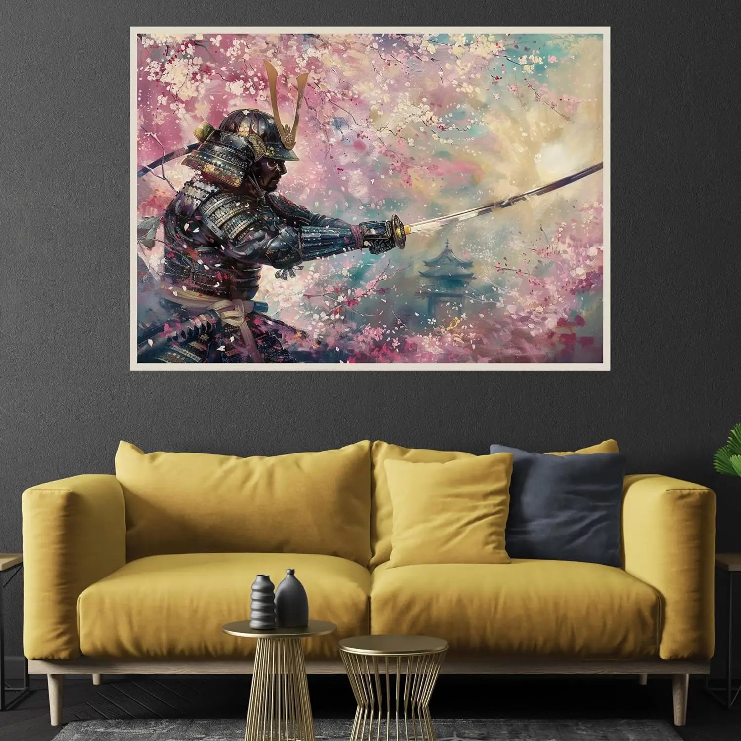 Cherry blossom and samurai 1000/500/300 pieces jigsaw puzzles challenging family activity games for gameroom bedroom