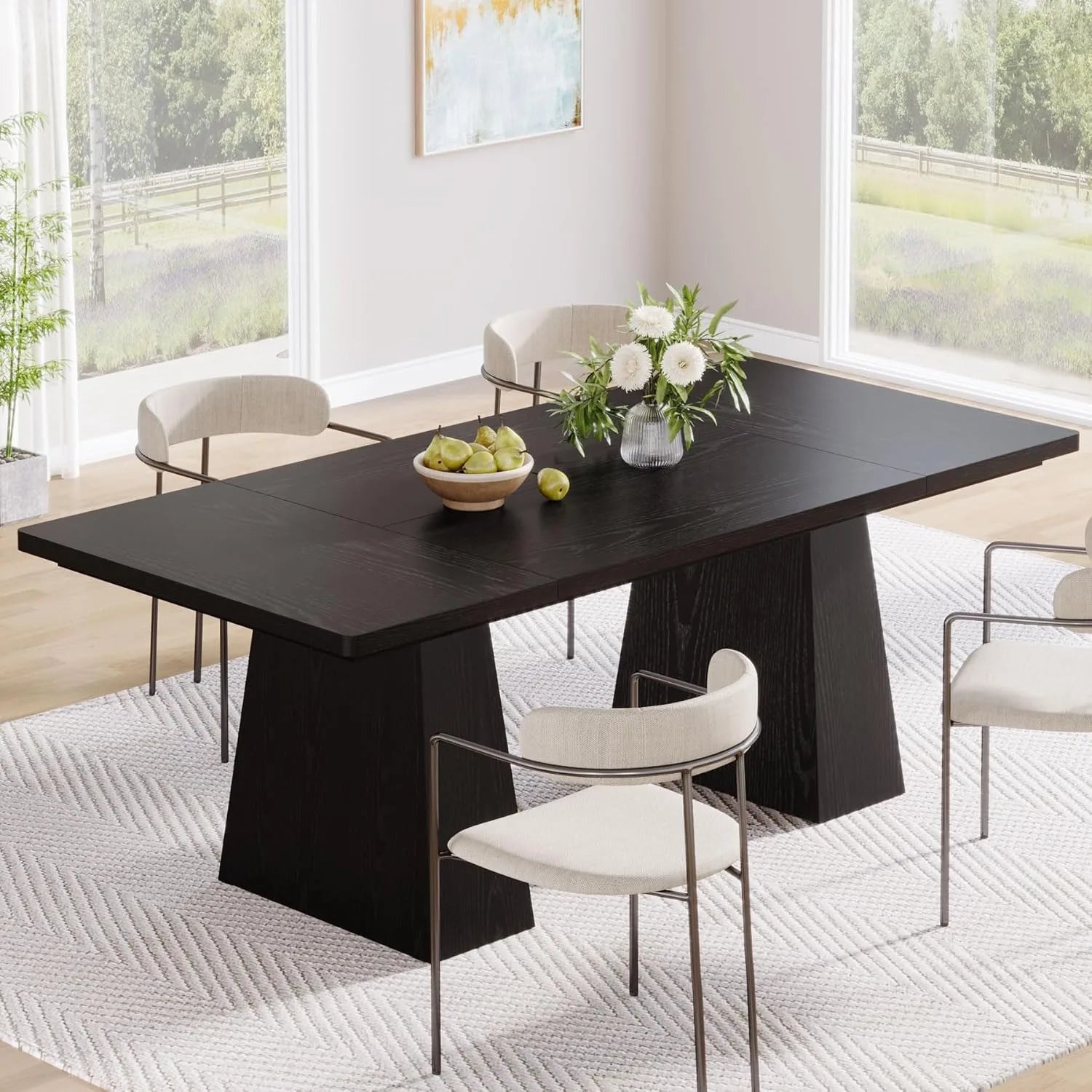 little-tree-black-dining-table-for-4-6-modern-kitchen-table-with-tapered-wood-legs-and-tabletop-for-kitchen-living-room