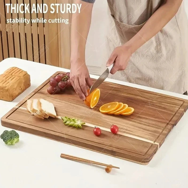 Wxcoo wooden cutting boards chopping blocks butcher block cheese fruit board meat for kitchen tools