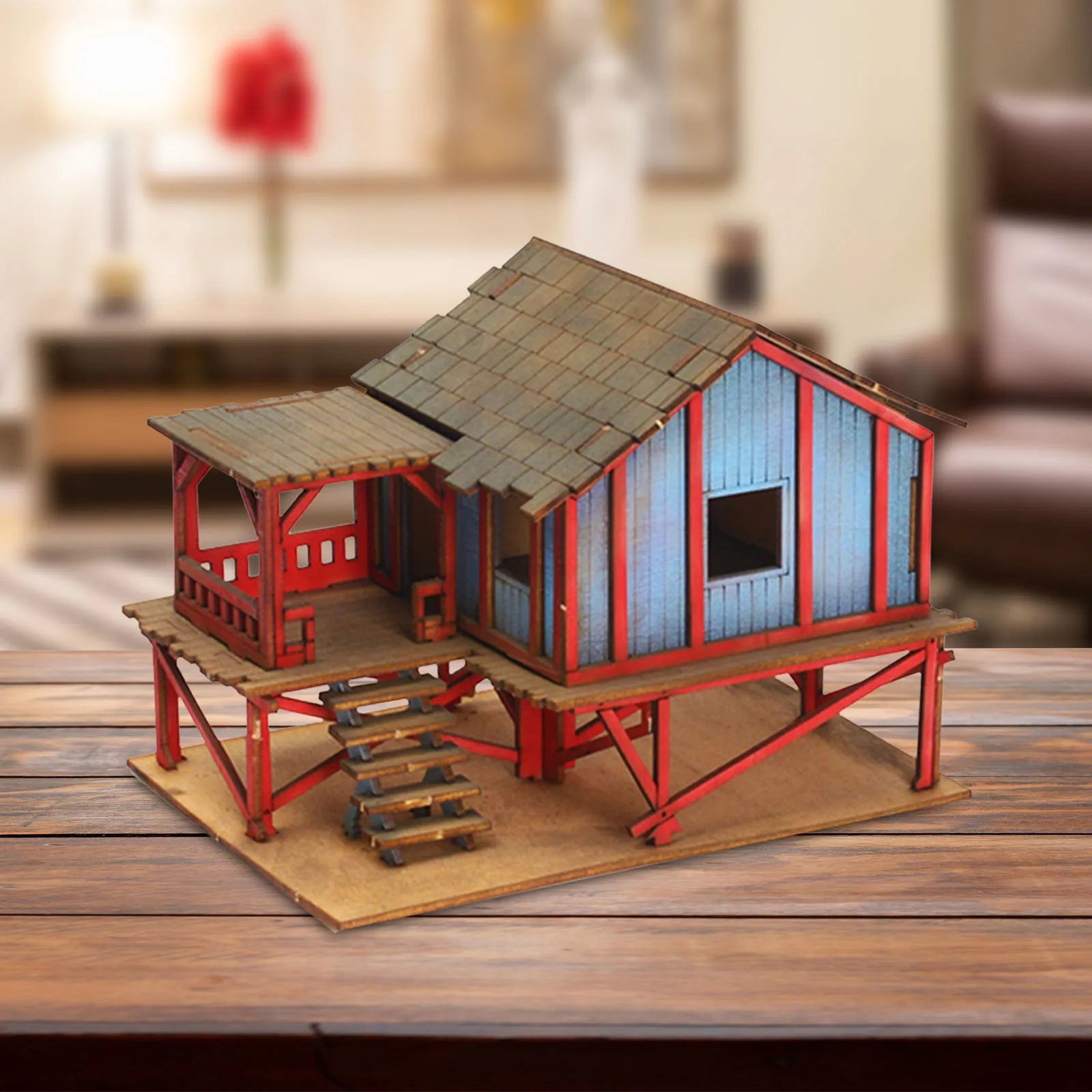 1/72 models diy wooden house assemble crafts miniature handmade buiilding model architecture kits diorama layout