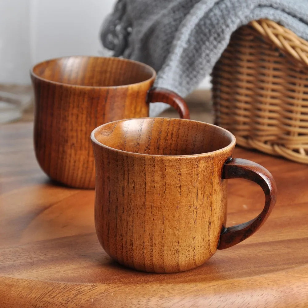1/2/4 pack wooden drinkware water cup 200ml natural solid wood coffee suitable for drinking tea milk and other drinks