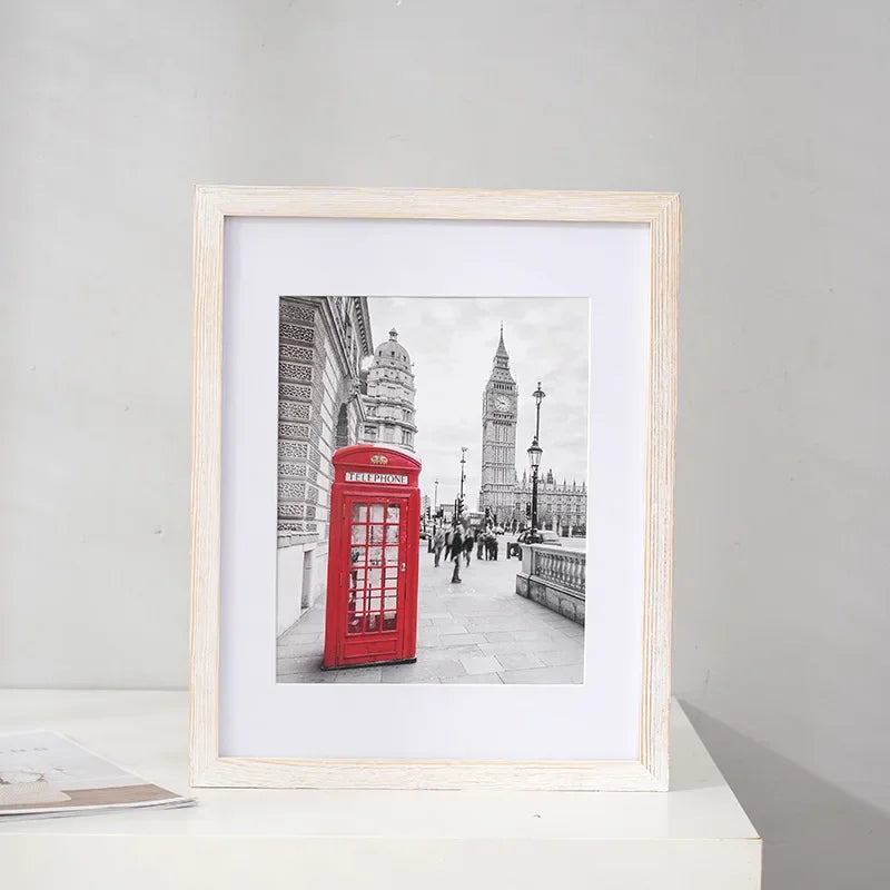 New vintage picture frames,old style solid wood photo frame for wall 6 7 8 10 inch frame,home decor,gifts,1pcs - b