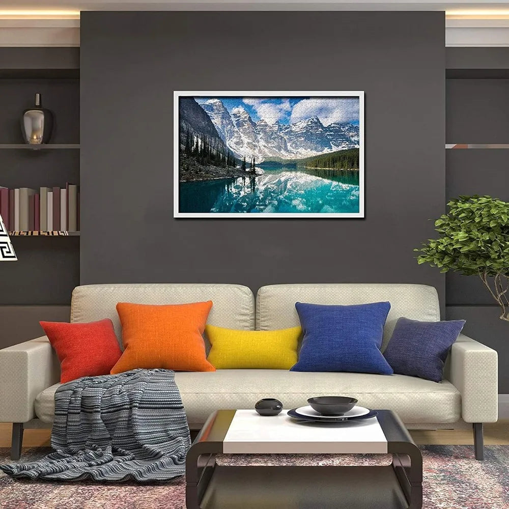 1000/500/300/120 piece wooden jigsaw puzzle of adult featuring moraine lake landscape challenging game fun toy kid gift