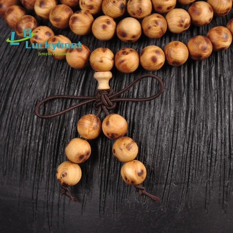 Arborvitae wooden108 buddhist prayer beaded wooden bracelet buddha bangle necklace jewelry