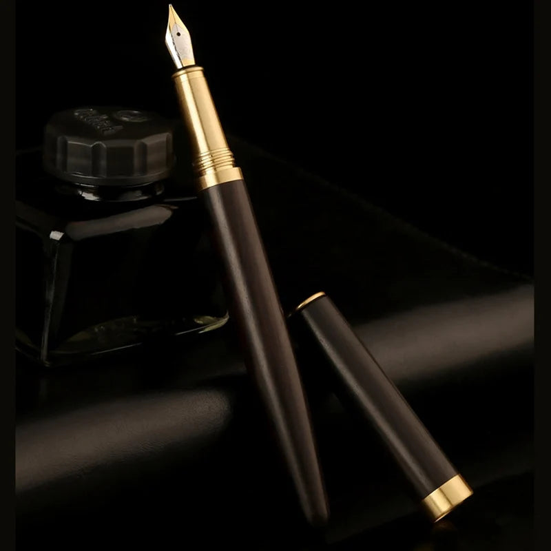 Fashion sandalwood wood gel pen high quality natural wooden signature pens minimalist design for writing school supplies