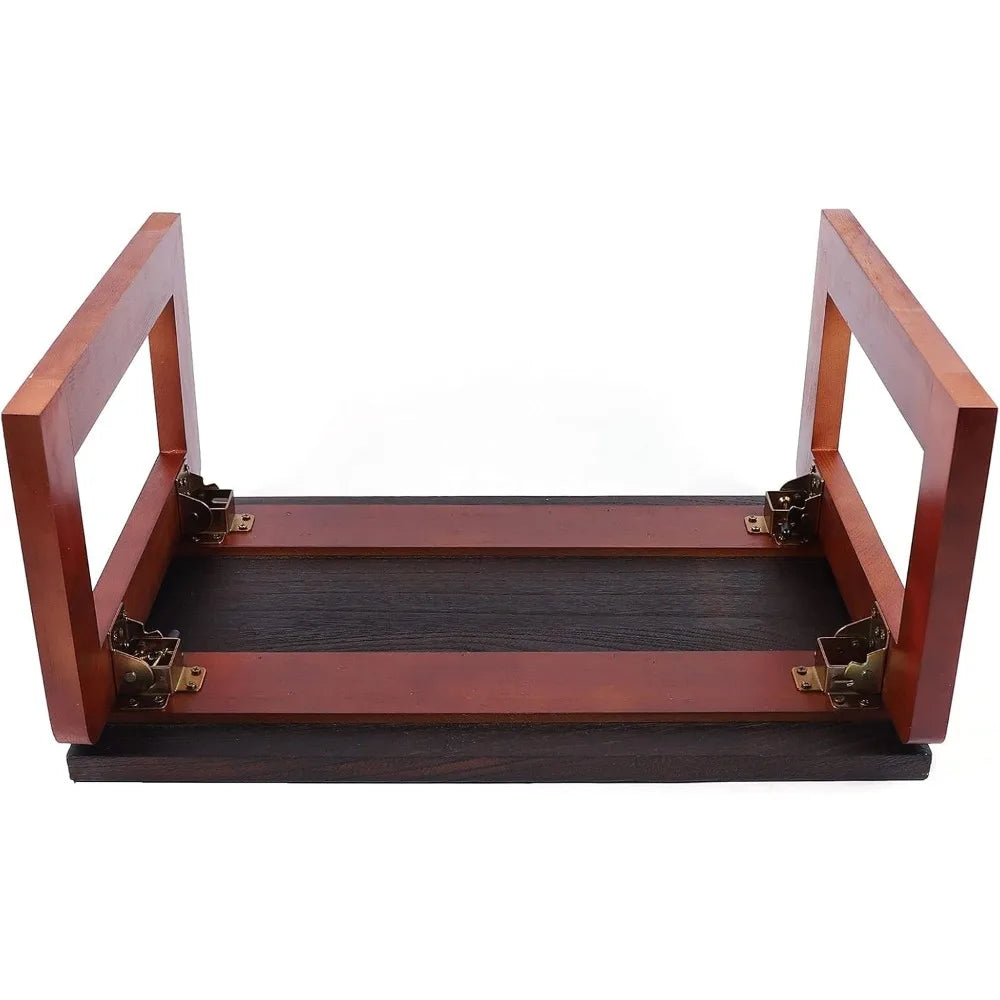 Foldable coffee table portable low picnic wooden folding tea/snack breakfast serving camping floor - united states