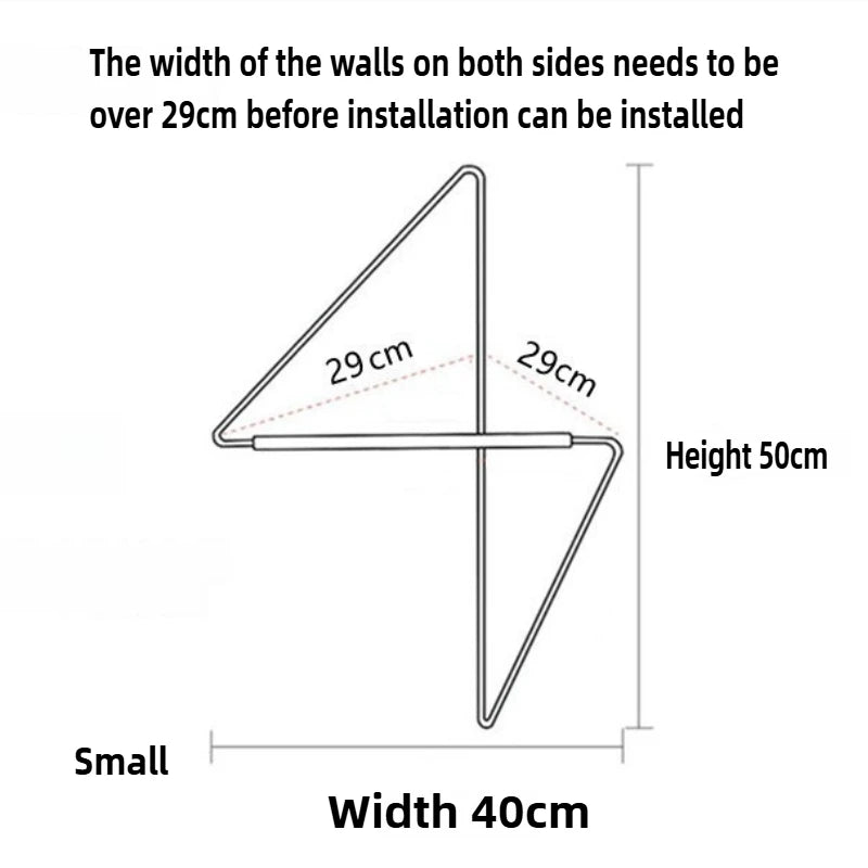 Nordic wood wall hanger clothes rack corner hat decoration organizer portable storage furniture - small