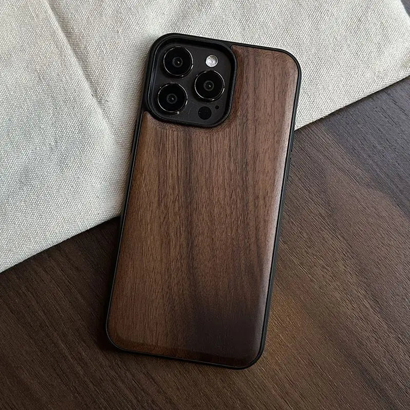 Compatible with iphone 11/12/13/14/15/16 – handmade walnut wood protective case - 16