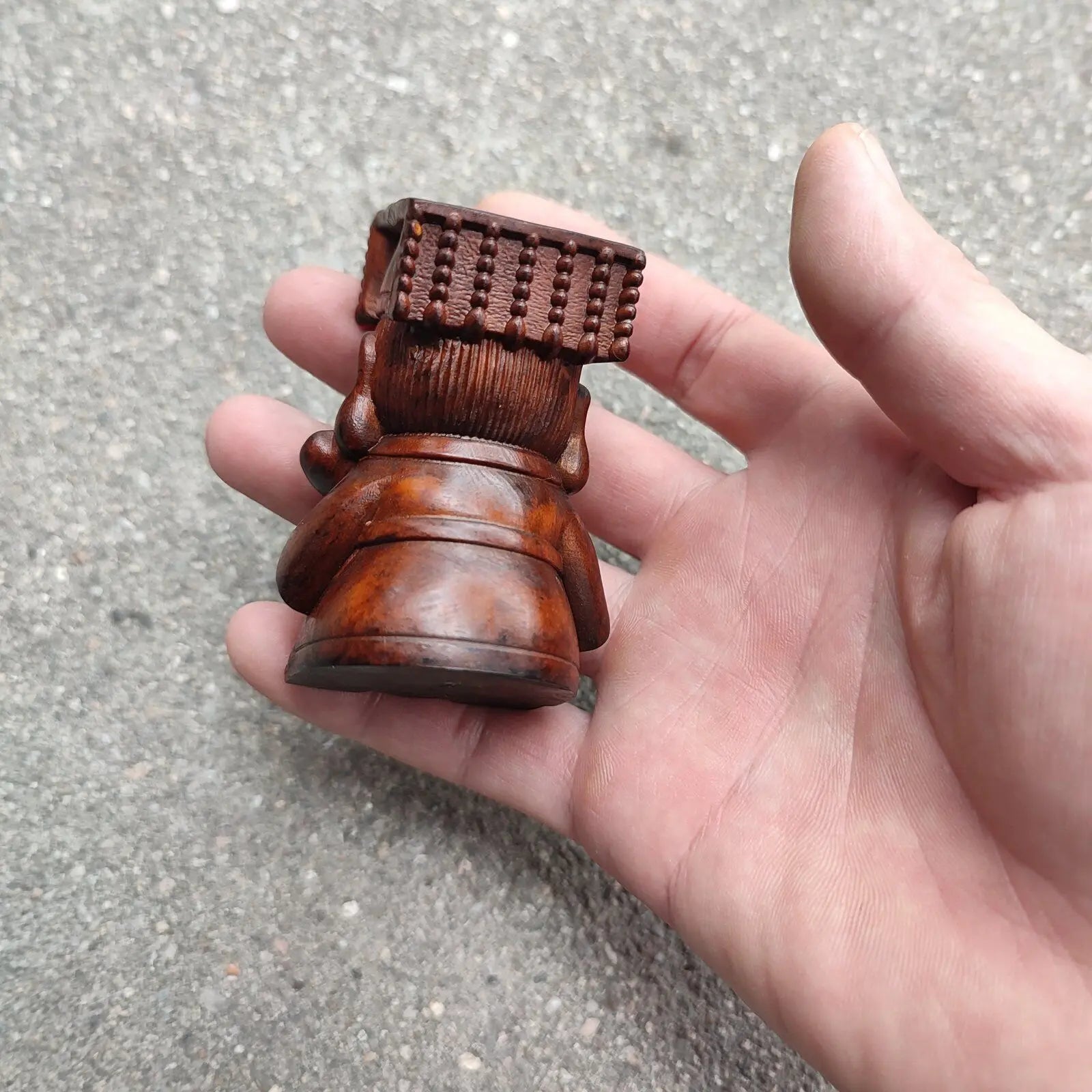 Cute wood carving buddha statue figurine boxwood kid children gift statuette - religious (buddhist)