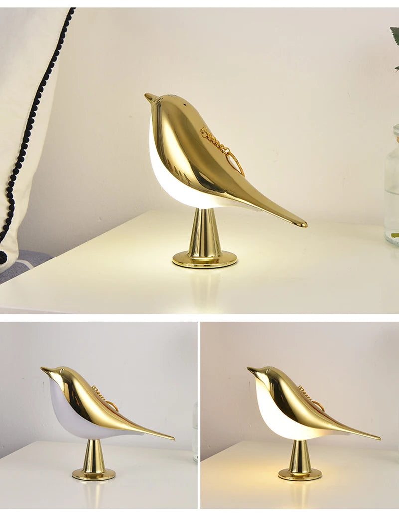 3 colors bedside lamp creative touch switch wooden bird night lights dimming brightness bedroom table reading decor