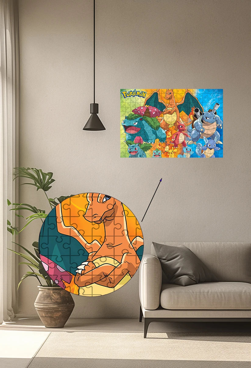 Pokemon jigsaw puzzle pikachu 108/200/300/500/1000 pieces wooden onepiece puzzles for adults childreneducational toys