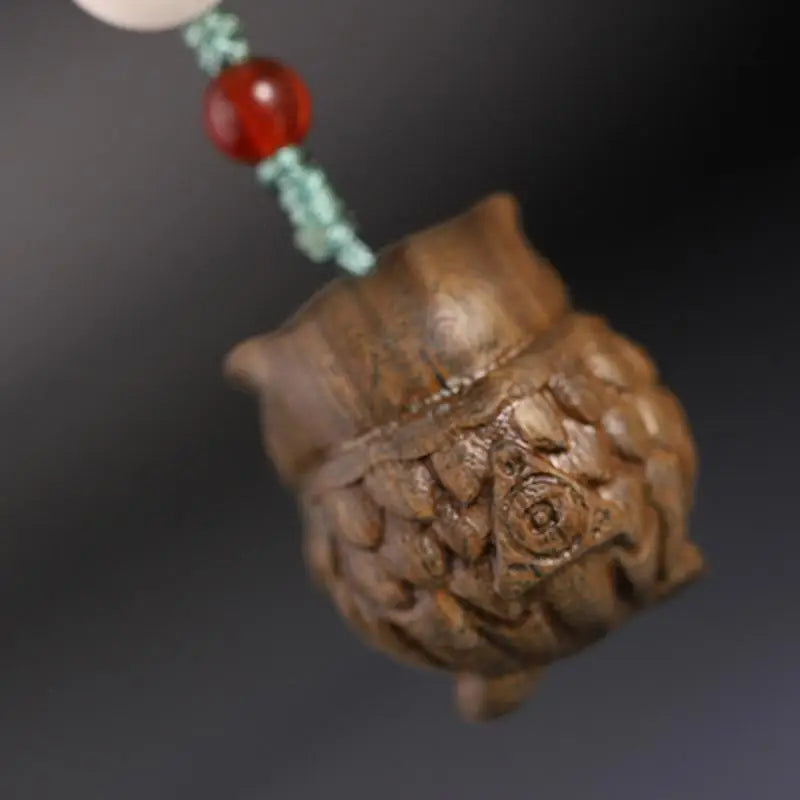 Owl wooden keychain portable fashionable phone charm decor pendant for women men bag key accessories gift keyring