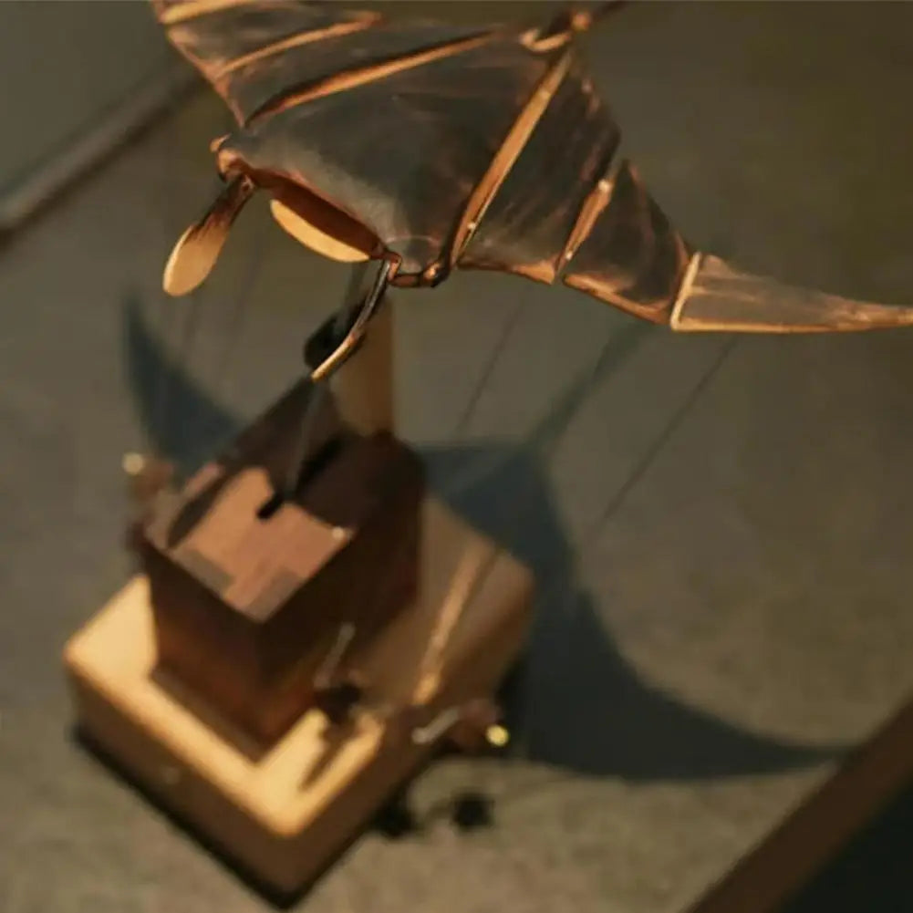 Electric bionic manta ray ornament handmade wooden motorized figurine 3d swimming motion home decoration holiday