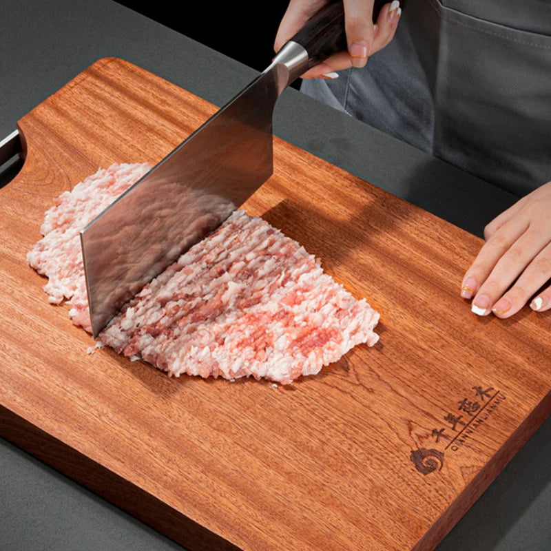 Solid wood chopping board whole cutting ebony antibacterial anti-mould household kitchen plate