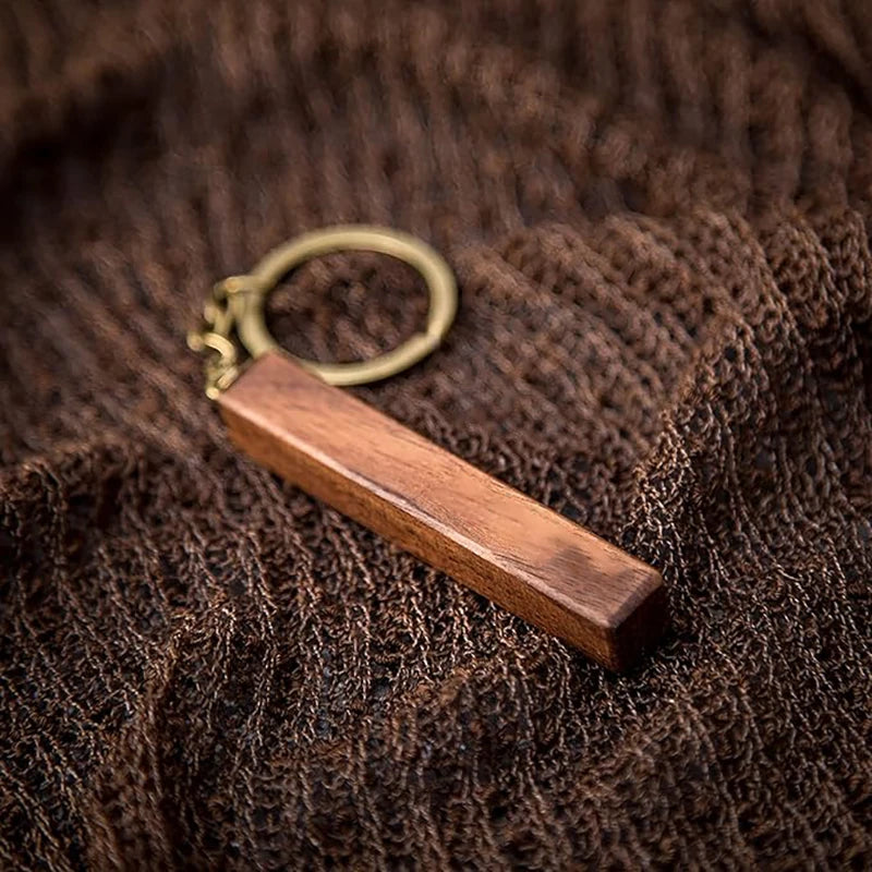 5 pcs walnut keychain blank wooden blanks with leather strap unfinished keychains for laser engraving - key chain
