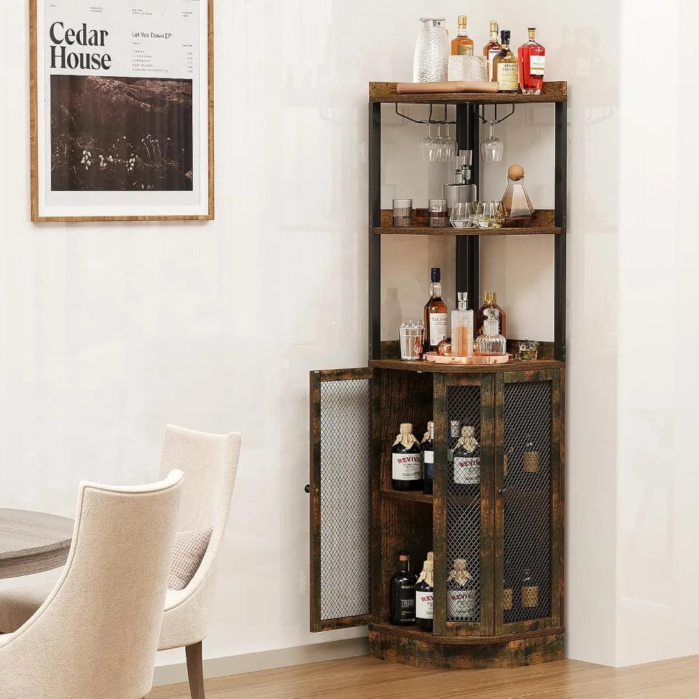 corner-bar-cabinet-with-wine-rack-65-h-5-tier-brown-wood-liquor-display-with-magnetic-doors-for-home-living-room-kitchen-s