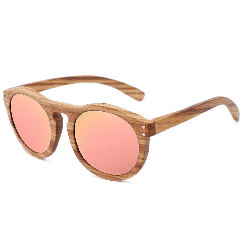 2023 new 100% real zebra wood sun glasses women round wooden sunglasses uv400 fashion sunglass sport driving oculos