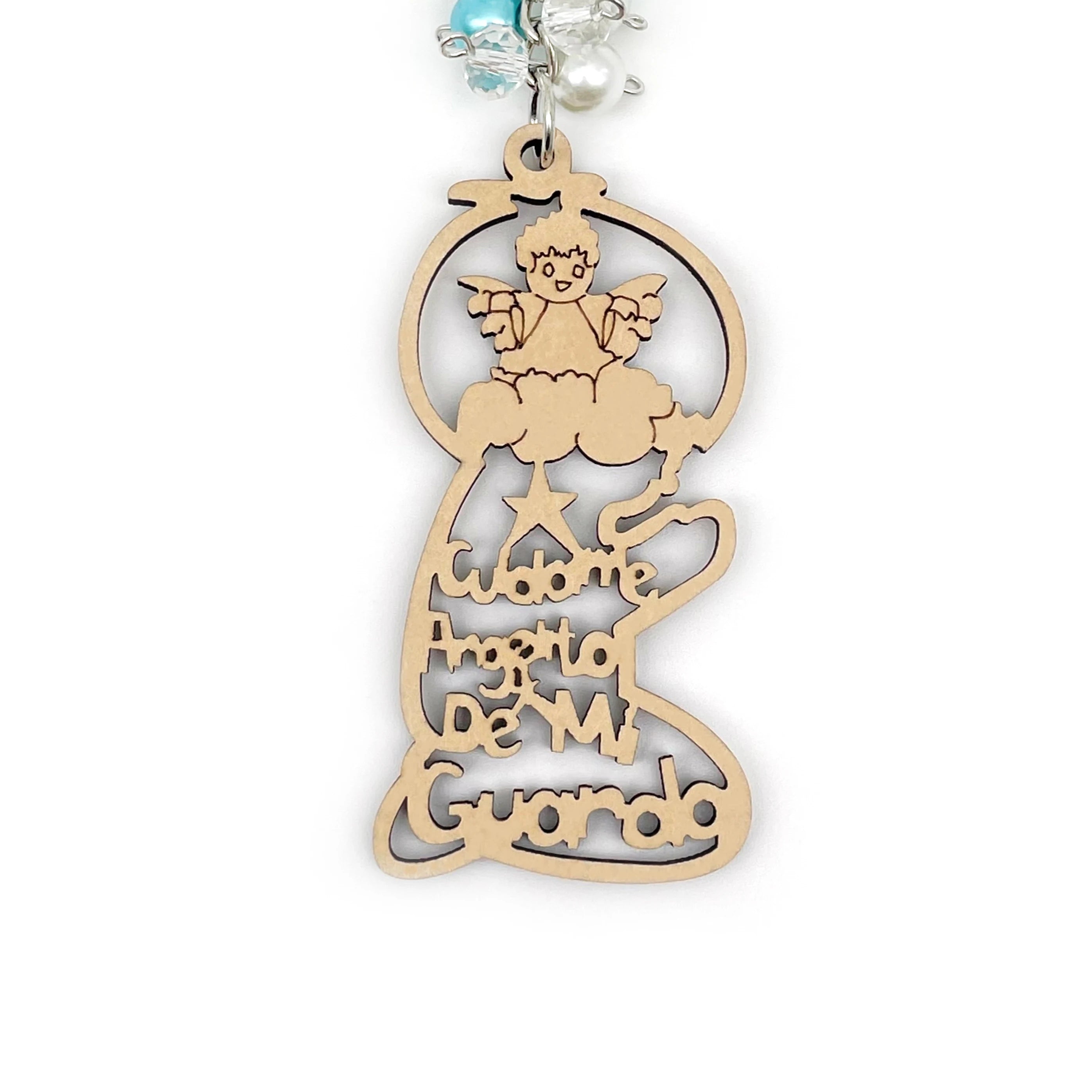 12pcs baptism guardian angel boy wood keychain recuerdos de bautizo first communion christening favor - united states