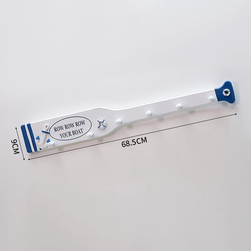 Mediterranean sle decorative boat paddle wall hanging bar vintage wood oar piece window display decor kitchen elf