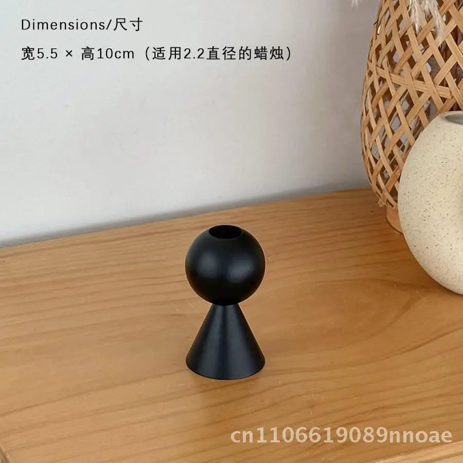 Luxury french style wooden candle holder vintage high-end home living room decoration multi-size options available - c