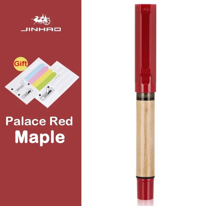 Jinhao 58 wood fountain pen high quality colors student f ef nib ink calligraphy stationery school office supplies