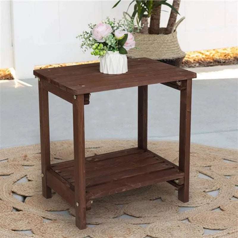Rectangular wood side table light brown living room sofa side few small apartment corner bedroom tea table - united