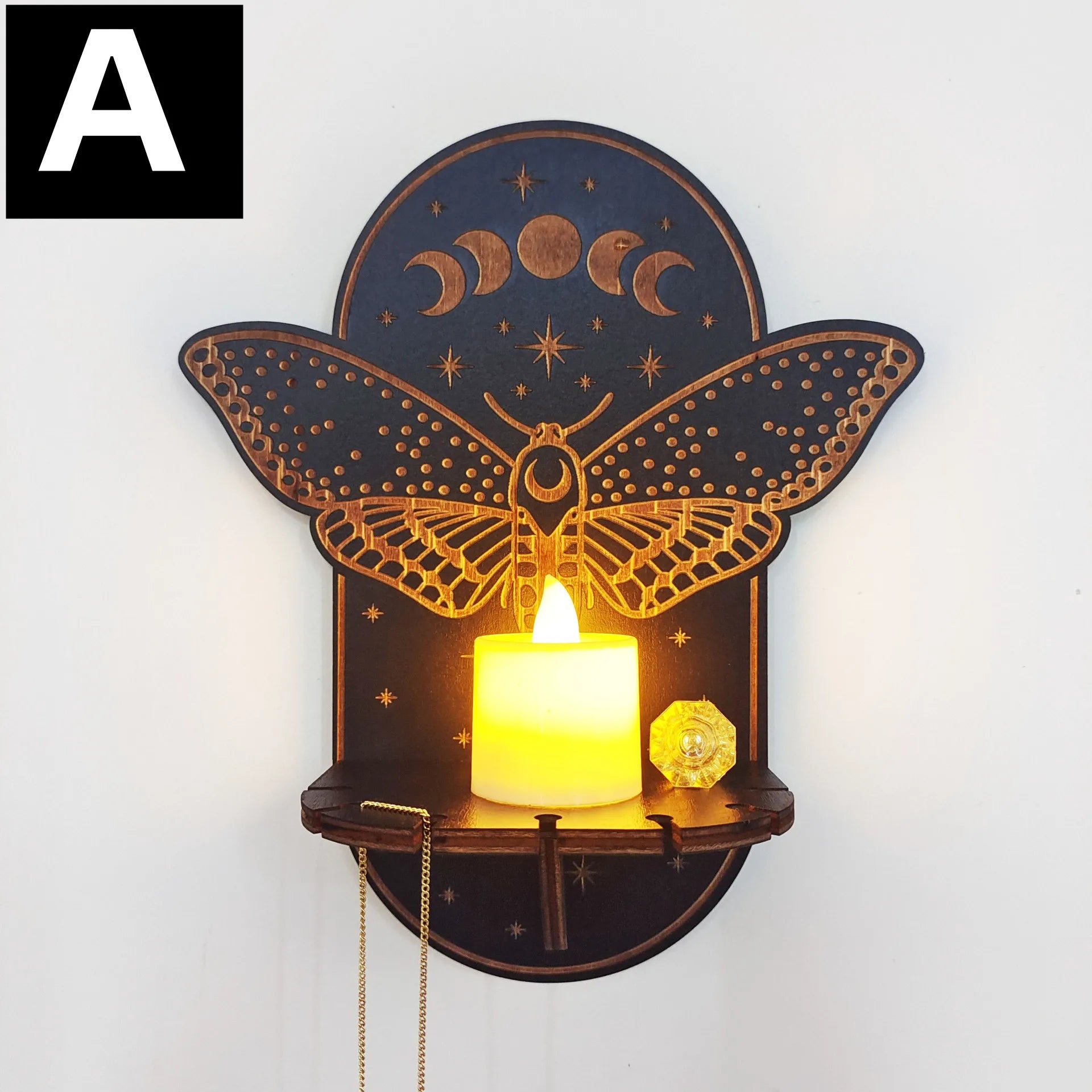 Newest creative display stand smooth wear-resistant crystal shelf exquisite wooden carving candle holder home