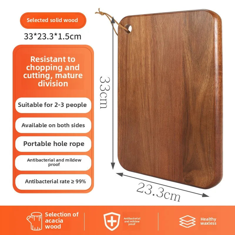 Solid wood cutting board antibacterial and mildew-proof complementary food chopping kitchen household - big chamfer