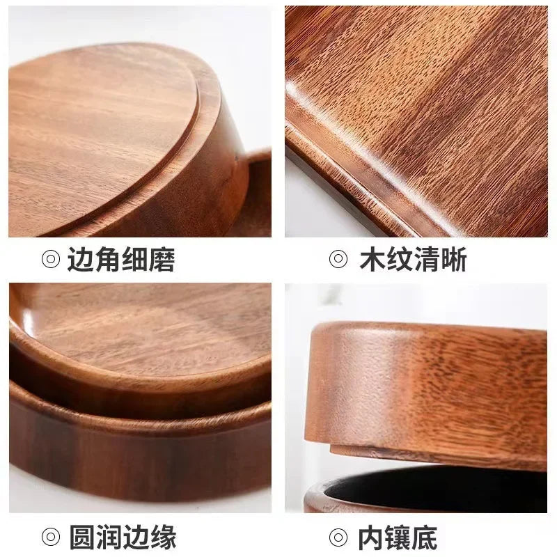 Walnut wood dessert bowls tea club snacks nut western restaurant wooden south american solid pastries