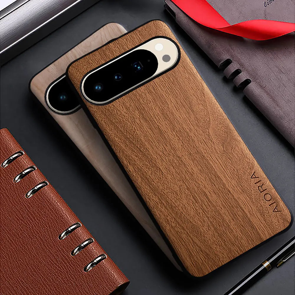 Bamboo wood pattern leather case for google pixel 10 9 8 7 6 5 pro 9a 8a 7a 6a 5a 4a funda unique cover pixel pro xl