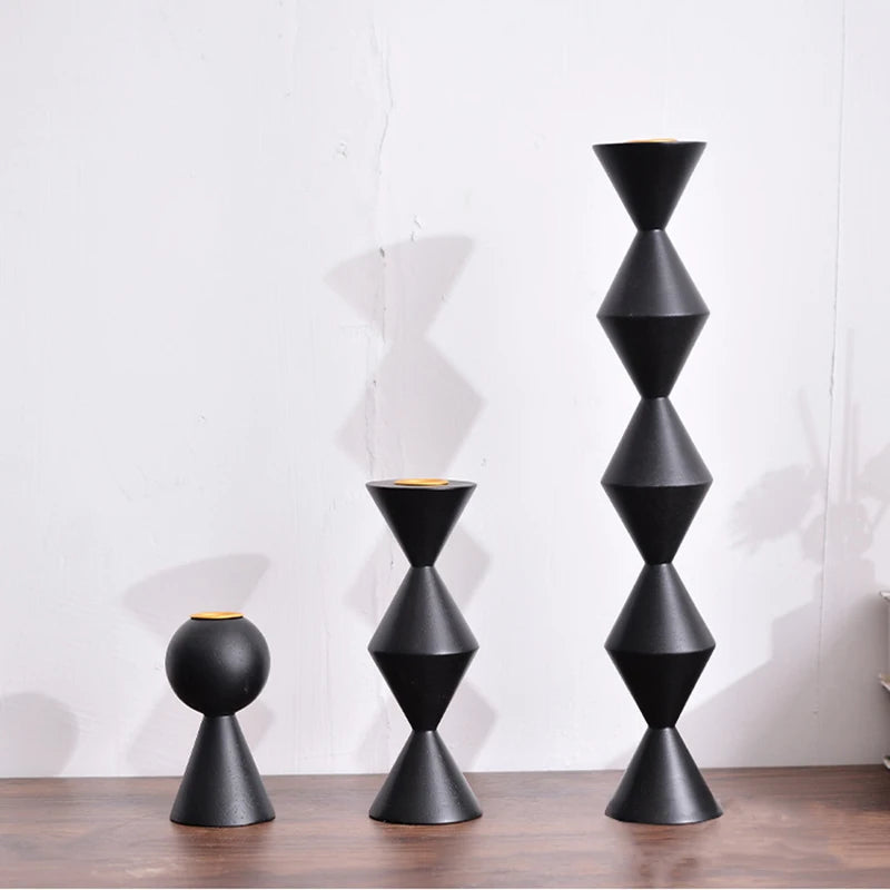 Wood candle stand retro candlestick,home creative art decoration wedding table romantic decorative props