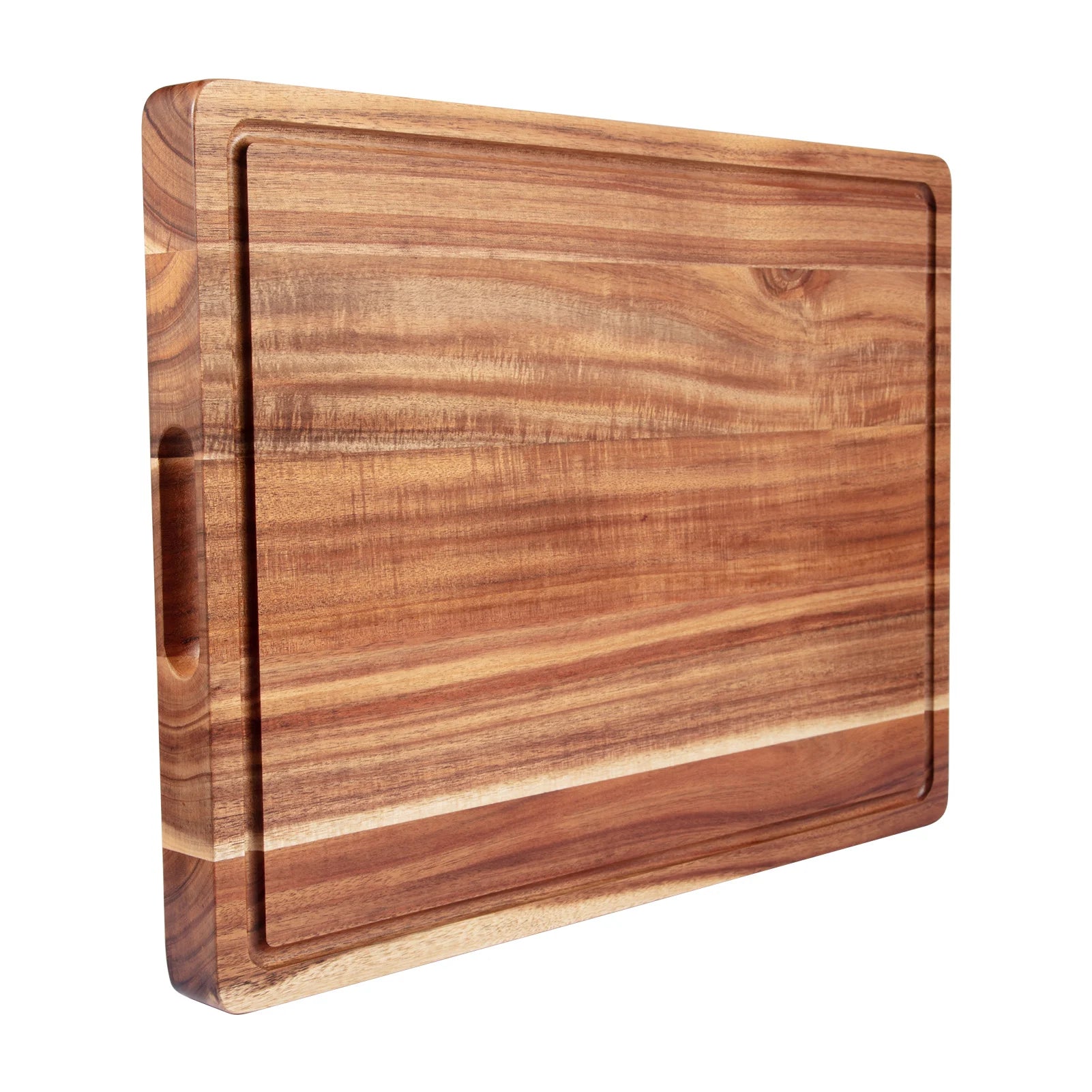 Acacia extra large wood cutting board 1.5 inches thick butcher block reversible wooden kitchen cheese charcuterie