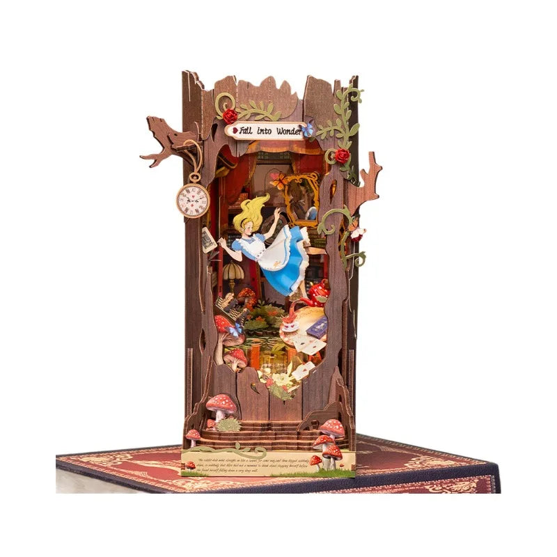 Robotime rokr 3d wooden puzzle cuckoo clock kit/dream gift factory/book nook kits diy model kit kids adults christmas