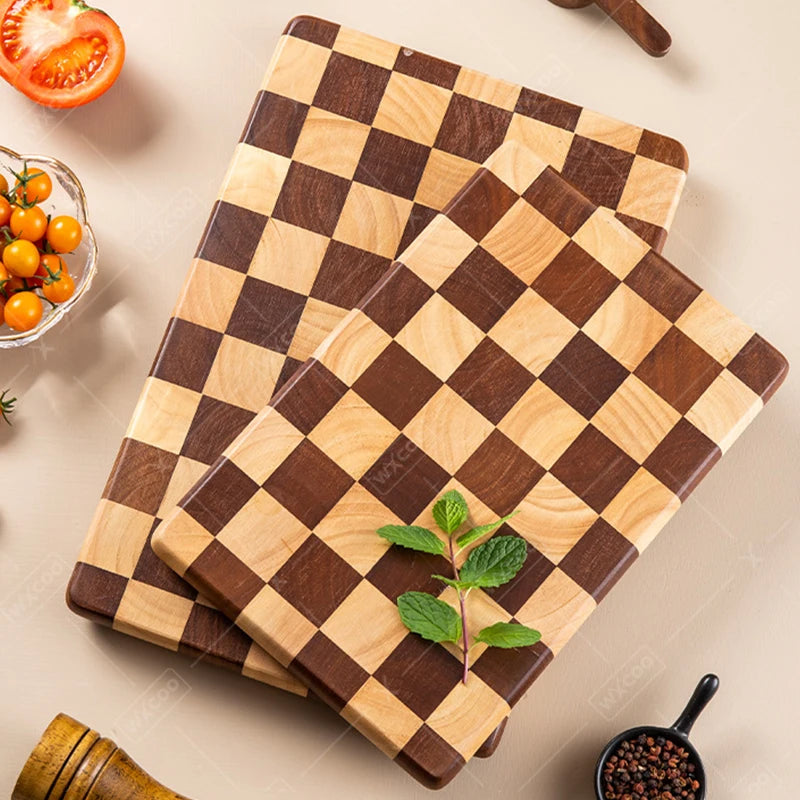 Wxcoo cutting board solid wood household tray mosaic boards wooden chopping blocks kitchenware