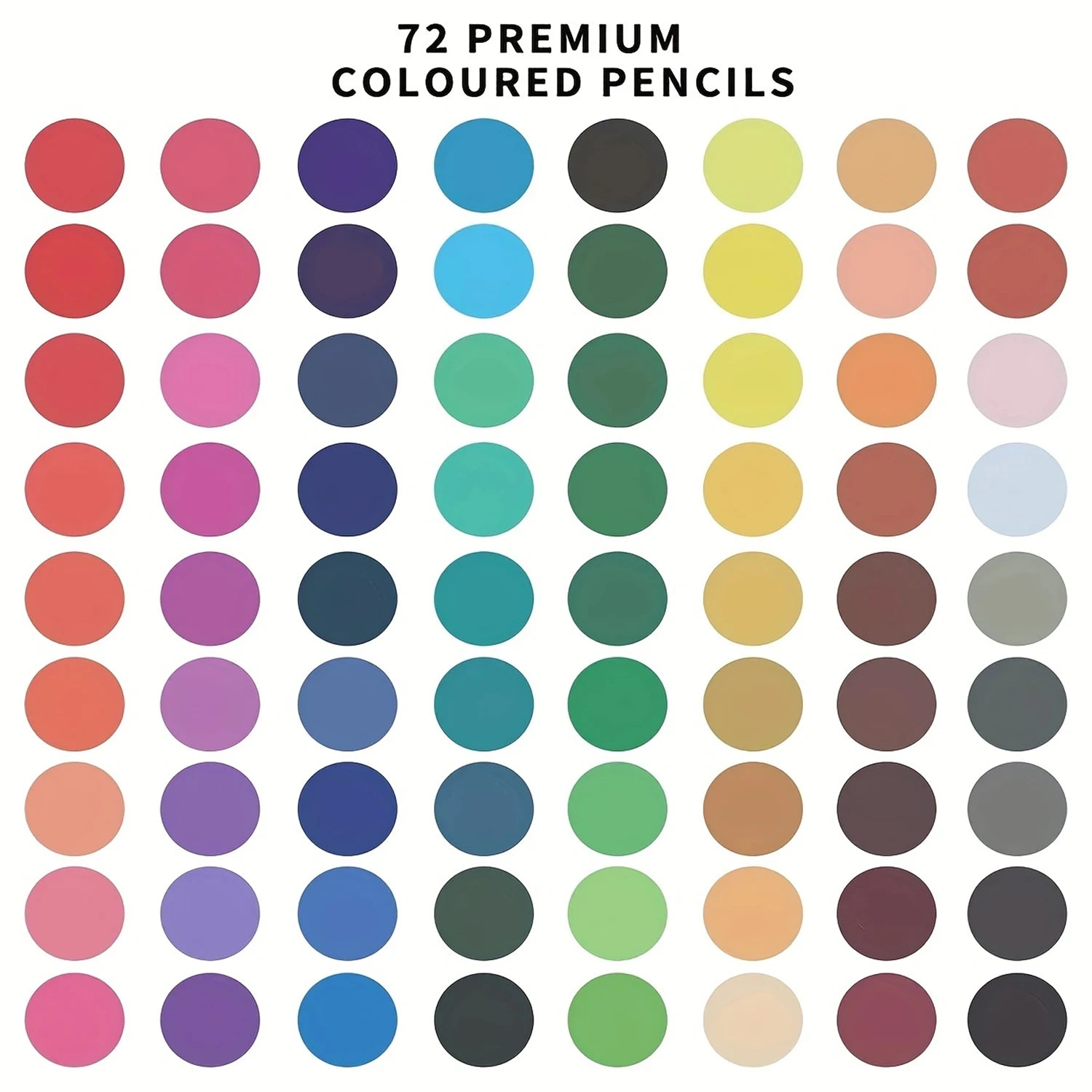 72 colored pencils artist set for adult coloring books soft core sketching shading blending crafting - color / united