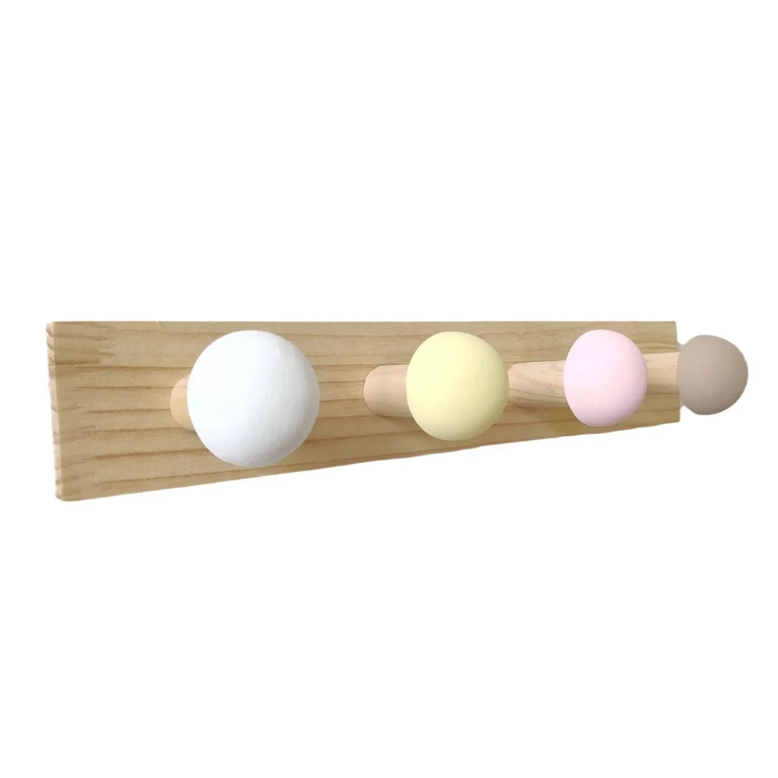 Ins nordic style creative macaron color home hook clothes hanging solid wood children’s clothing store decoration