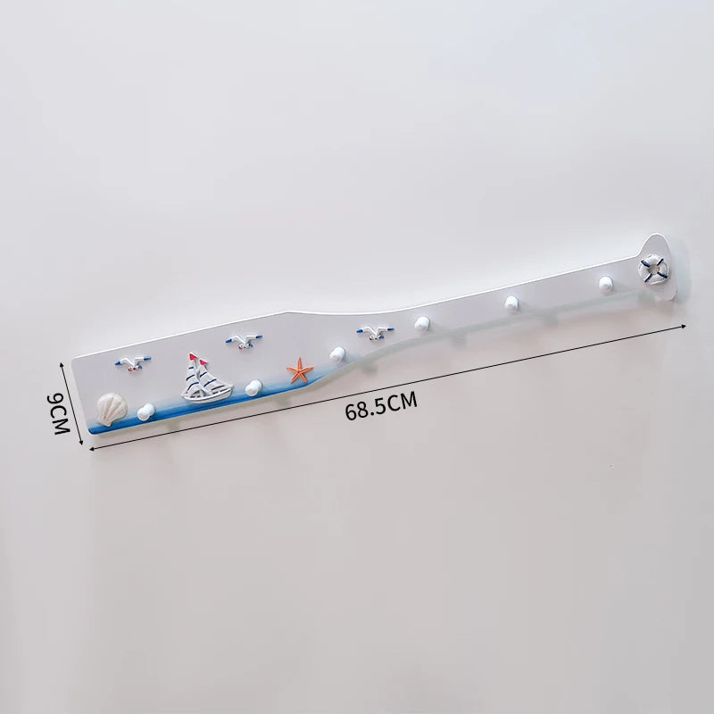 Mediterranean sle decorative boat paddle wall hanging bar vintage wood oar piece window display decor kitchen elf