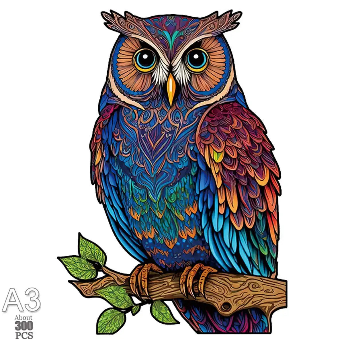 Lovely owl wood jigsaws creative diy games brain twister holiday gifts wooden animal puzzle kids adults high-quality