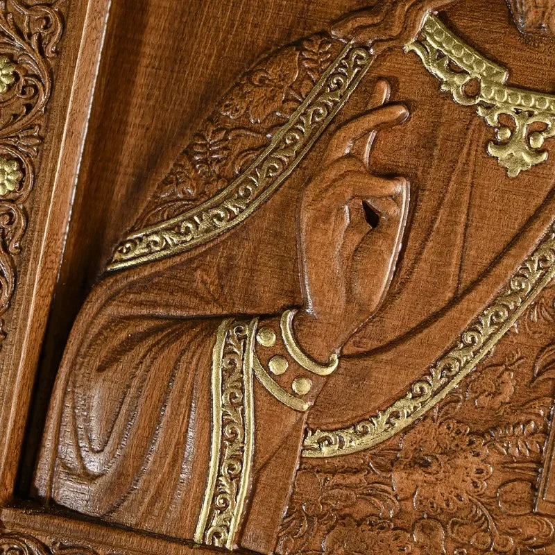 Vintage religious 35cm orthodox icon jesus statue holy saint plaque ornaments church interior home wall decor