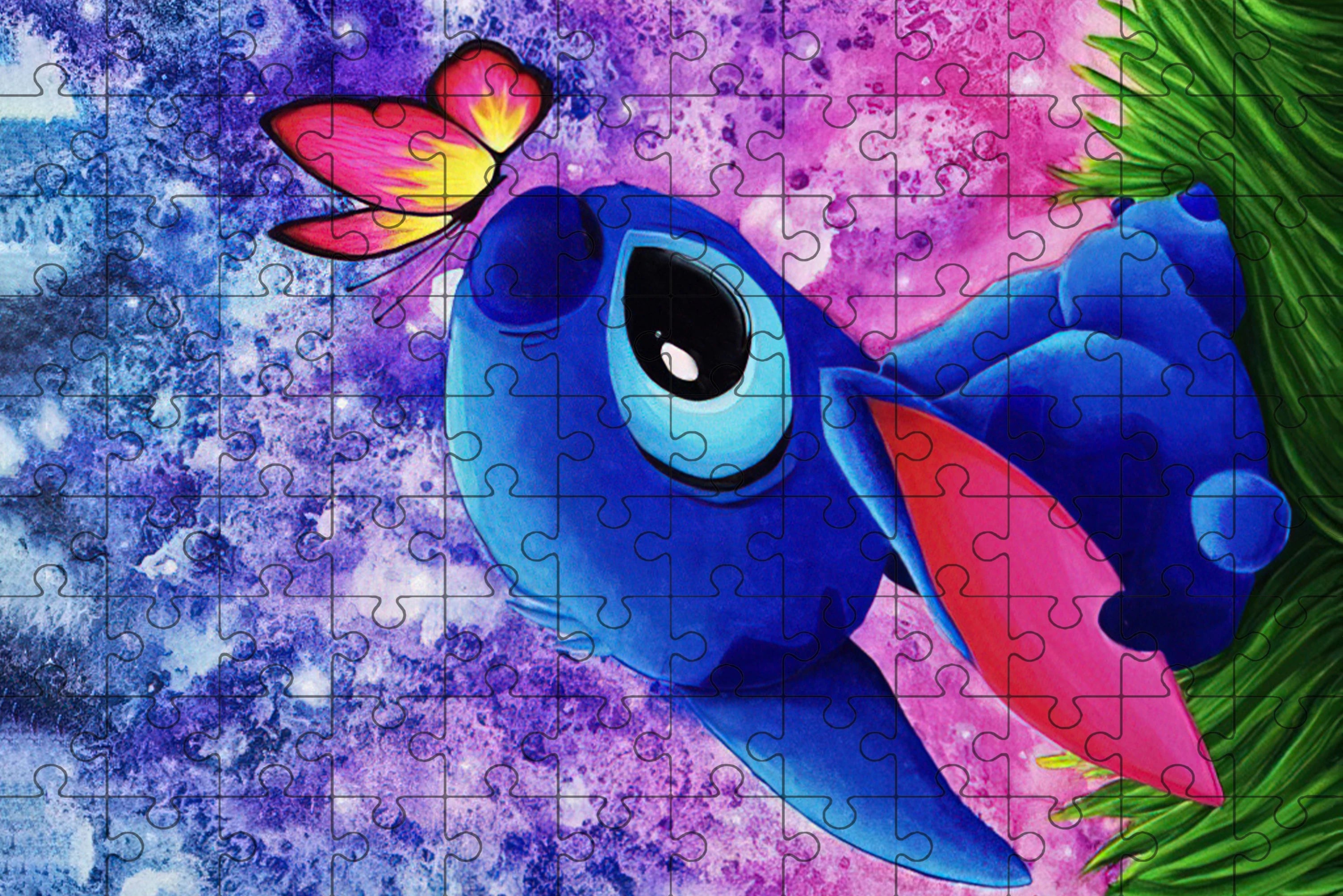 Disney stitch puzzle 108/200/300/500/1000 pieces game jigsaw toys gifts wooden high-quality floor puzzle - 108pieces-07